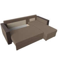 Угловой диван Валенсия Лайт (рогожка коричневый) - Изображение 5